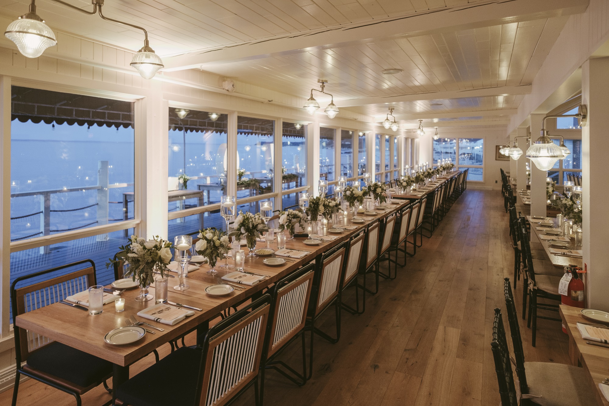 indoors at twilight in The Halyard