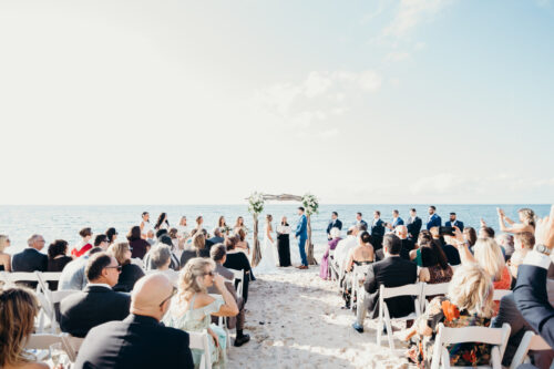 A wedding on the beach at Sound View Greenport.