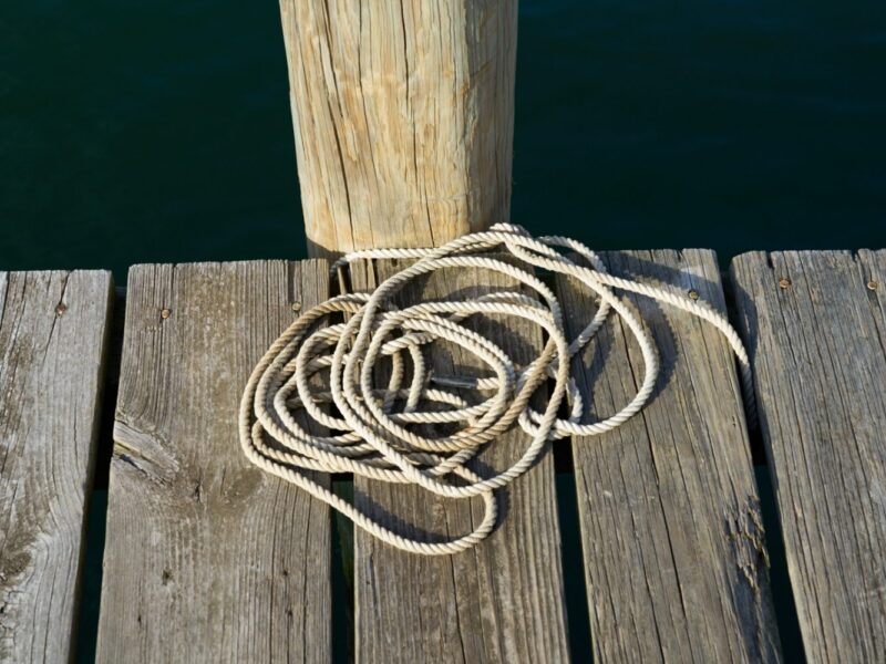ropes on the dock