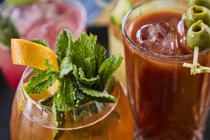 Two cocktails.