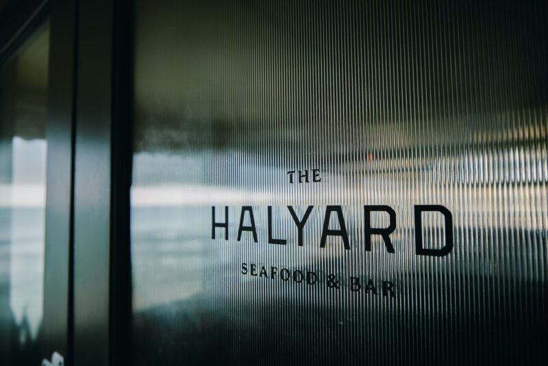 The door signage for The Halyard.