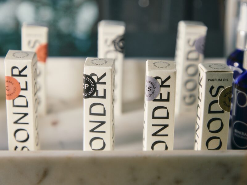 Perfume rollers at Sound View Greenport retail shop.