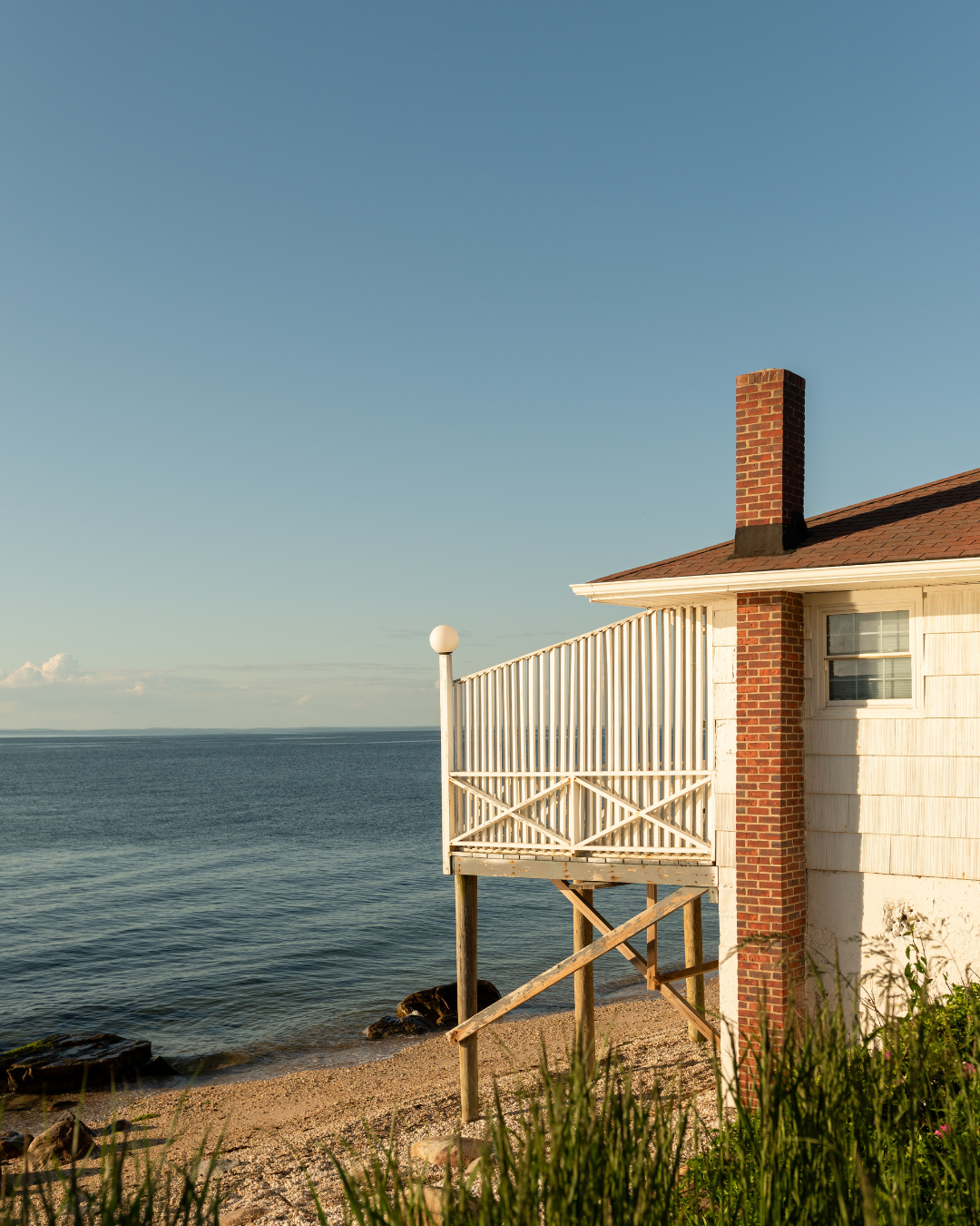 resort building overlooking the ocean